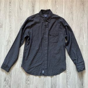 Abercrombie & Fitch unisex soft black buttoned down
